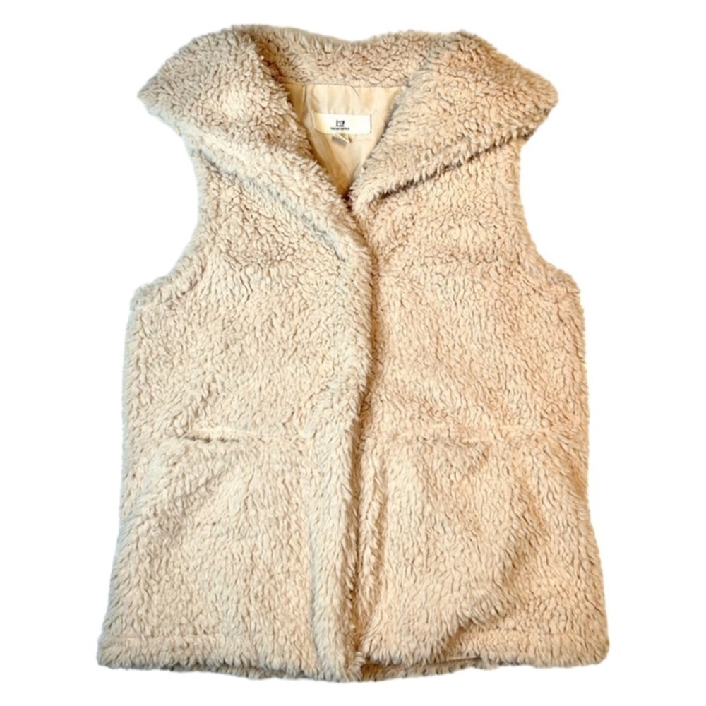 Thread & Supply cream faux fur vest